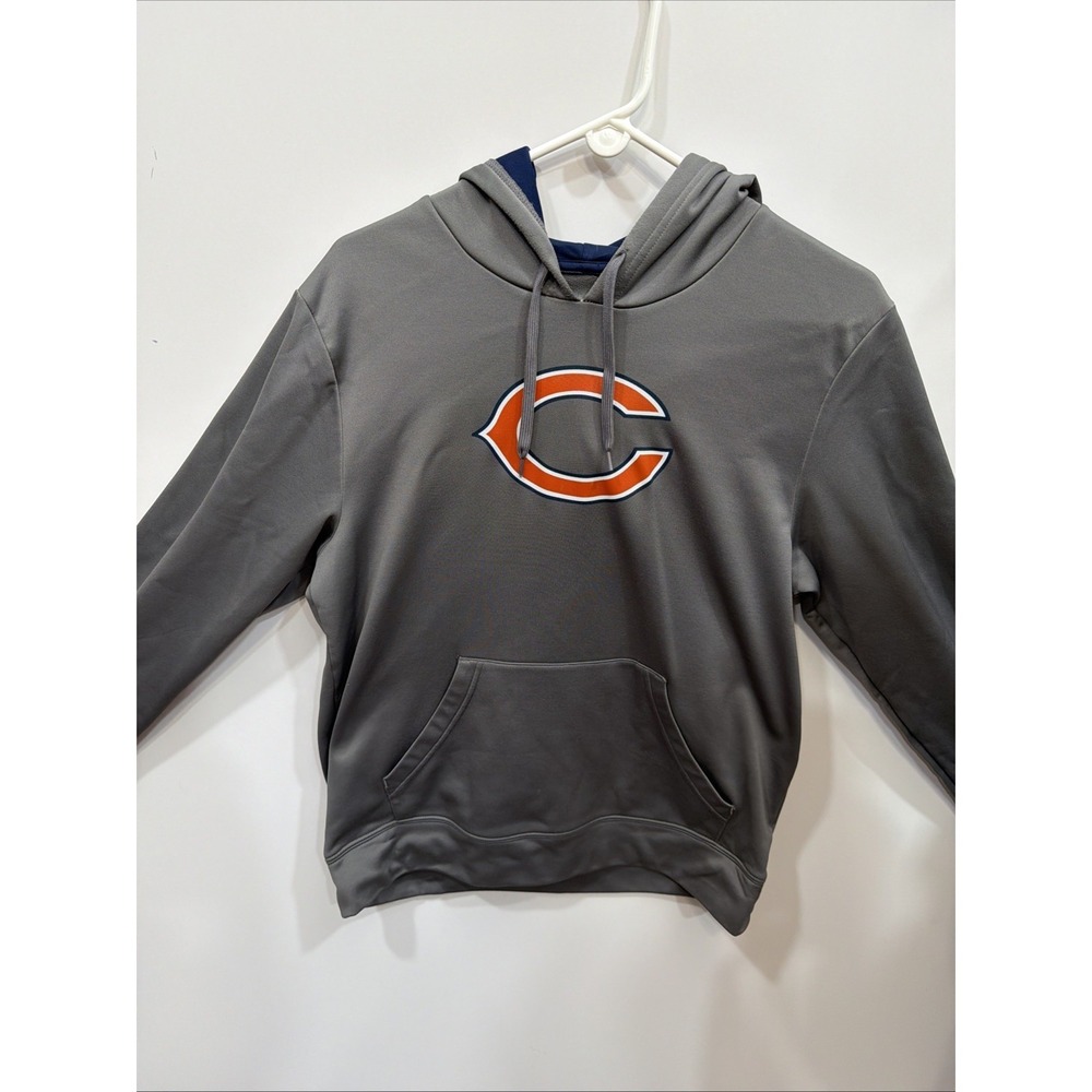 NFL Team Apparel M gray - orange blue White Logo -Hoodie pullover Unisex Adult